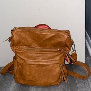 Vegan leather backpack
